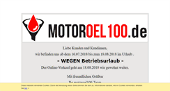 Desktop Screenshot of motoroel100.de